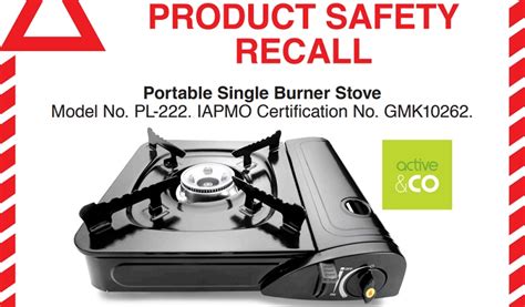 gas portable stove recall